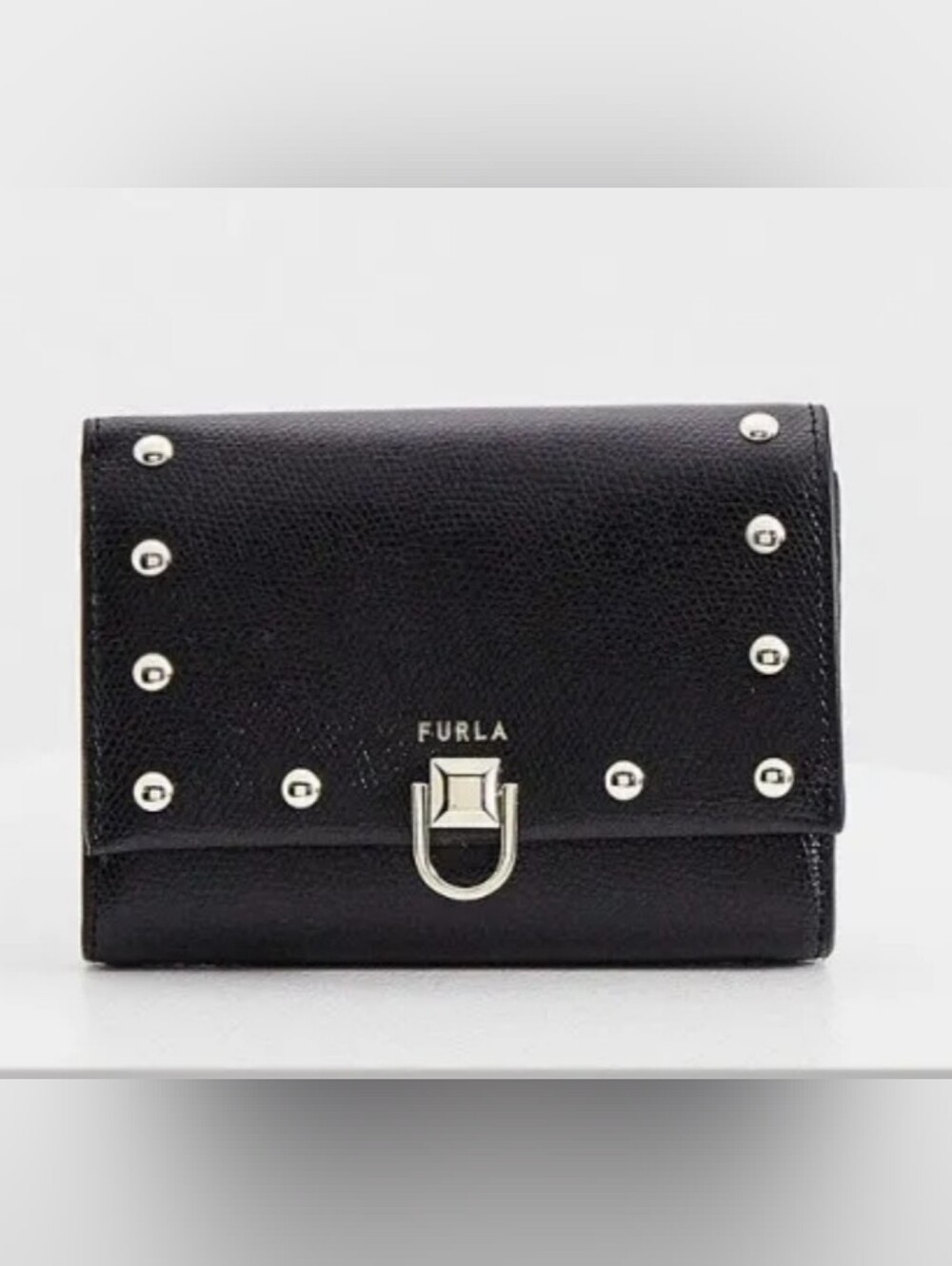 Furla Miss Mimi Nero Black Leather Compact Wallet